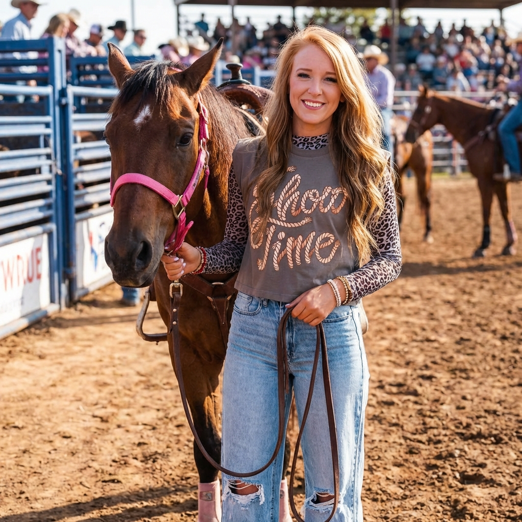 Model at rodeo